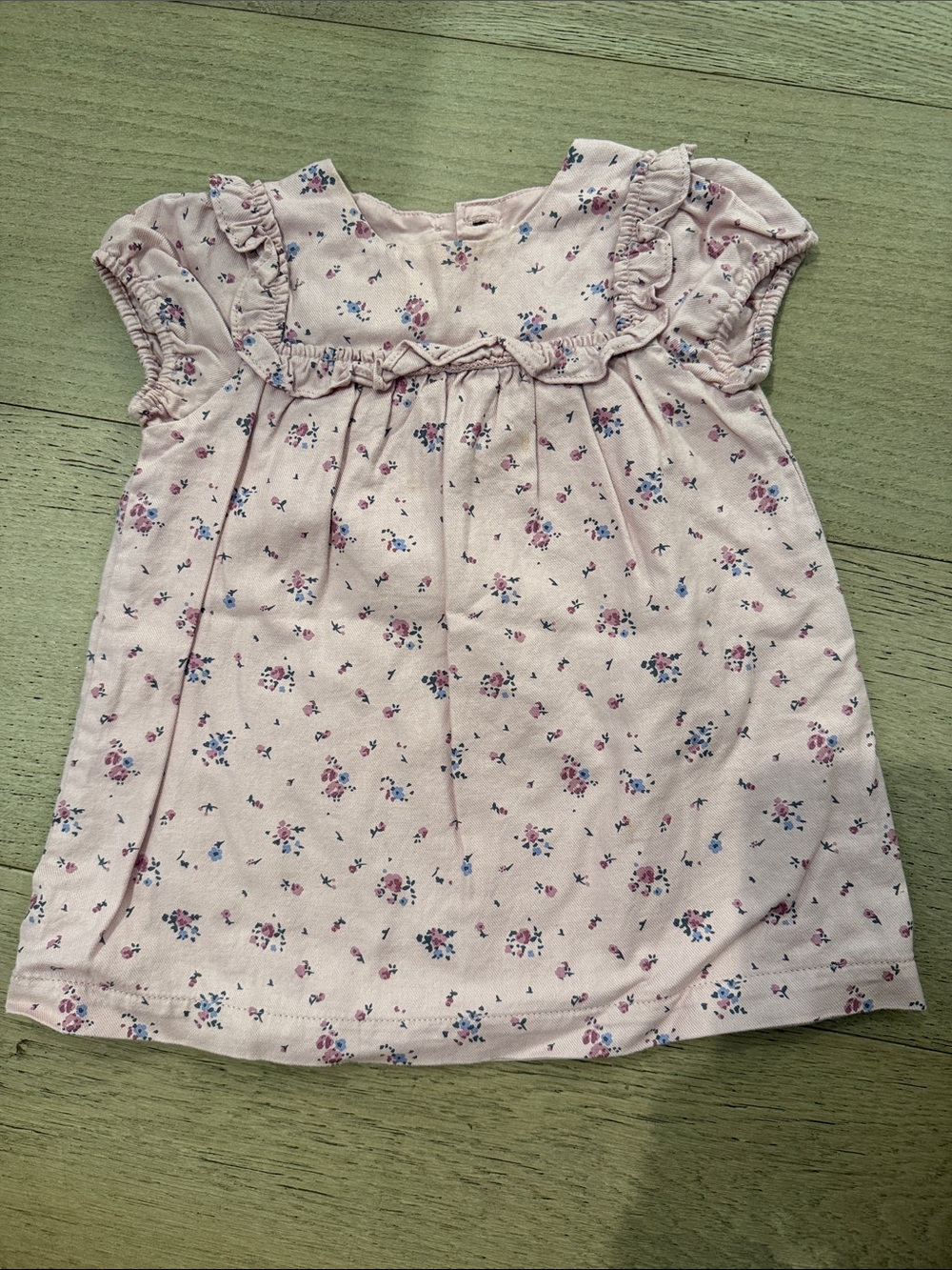 Baby Girl Floral Ruffle Casual Dress - Light Pink